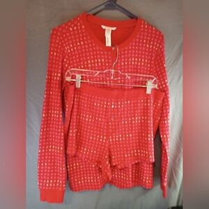 Brand New Victoria Secret Red Thermal Pajama Set